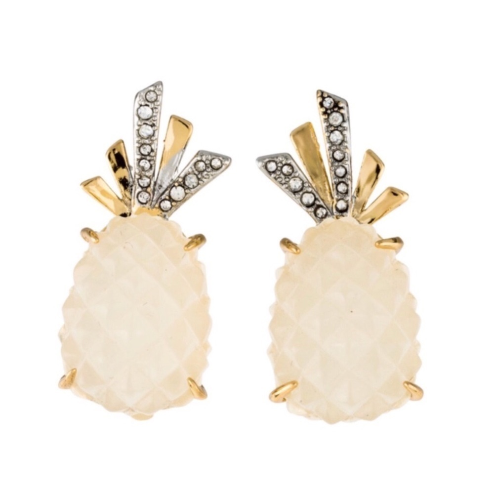 Alexis Bittar • Lucite Pineapple Clip On Earrings